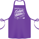 Funny Gym Overweight Fat Abs Kebabs Cotton Apron 100% Organic Purple