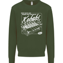 Funny Gym Overweight Fat Abs Kebabs Kids Sweatshirt Jumper Forest Green