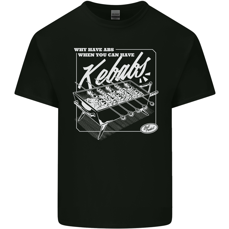 Funny Gym Overweight Fat Abs Kebabs Kids T-Shirt Childrens Black