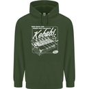 Funny Gym Overweight Fat Abs Kebabs Mens 80% Cotton Hoodie Forest Green