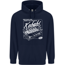 Funny Gym Overweight Fat Abs Kebabs Mens 80% Cotton Hoodie Navy Blue