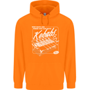 Funny Gym Overweight Fat Abs Kebabs Mens 80% Cotton Hoodie Orange