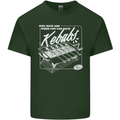 Funny Gym Overweight Fat Abs Kebabs Mens Cotton T-Shirt Tee Top Forest Green