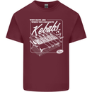 Funny Gym Overweight Fat Abs Kebabs Mens Cotton T-Shirt Tee Top Maroon