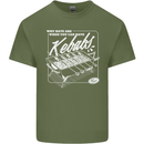 Funny Gym Overweight Fat Abs Kebabs Mens Cotton T-Shirt Tee Top Military Green