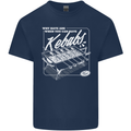 Funny Gym Overweight Fat Abs Kebabs Mens Cotton T-Shirt Tee Top Navy Blue