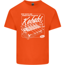 Funny Gym Overweight Fat Abs Kebabs Mens Cotton T-Shirt Tee Top Orange