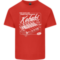 Funny Gym Overweight Fat Abs Kebabs Mens Cotton T-Shirt Tee Top Red
