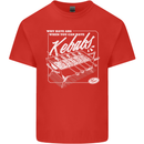 Funny Gym Overweight Fat Abs Kebabs Mens Cotton T-Shirt Tee Top Red