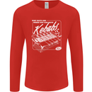 Funny Gym Overweight Fat Abs Kebabs Mens Long Sleeve T-Shirt Red