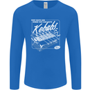 Funny Gym Overweight Fat Abs Kebabs Mens Long Sleeve T-Shirt Royal Blue