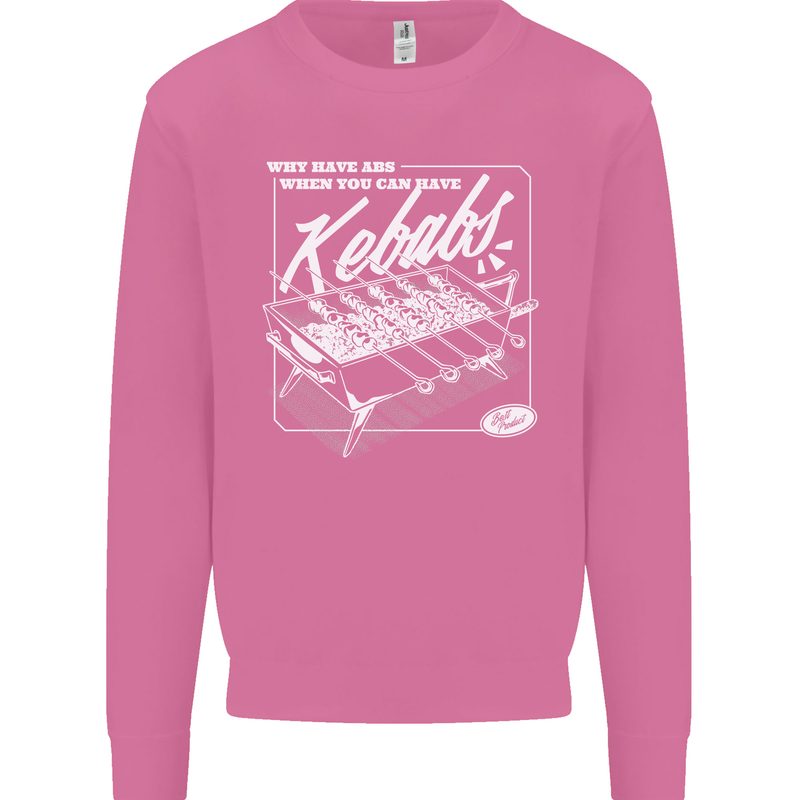Funny Gym Overweight Fat Abs Kebabs Mens Sweatshirt Jumper Azalea