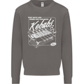Funny Gym Overweight Fat Abs Kebabs Mens Sweatshirt Jumper Charcoal