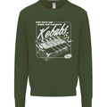 Funny Gym Overweight Fat Abs Kebabs Mens Sweatshirt Jumper Forest Green