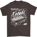 Funny Gym Overweight Fat Abs Kebabs Mens T-Shirt 100% Cotton Dark Chocolate
