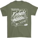Funny Gym Overweight Fat Abs Kebabs Mens T-Shirt 100% Cotton Military Green