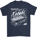 Funny Gym Overweight Fat Abs Kebabs Mens T-Shirt 100% Cotton Navy Blue