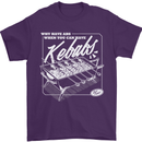 Funny Gym Overweight Fat Abs Kebabs Mens T-Shirt 100% Cotton Purple