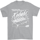 Funny Gym Overweight Fat Abs Kebabs Mens T-Shirt 100% Cotton Sports Grey