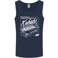 Funny Gym Overweight Fat Abs Kebabs Mens Vest Tank Top Navy Blue