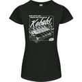 Funny Gym Overweight Fat Abs Kebabs Womens Petite Cut T-Shirt Black