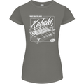 Funny Gym Overweight Fat Abs Kebabs Womens Petite Cut T-Shirt Charcoal