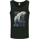Funny Manatees Save the Floaty Potatoes Mens Vest Tank Top Black