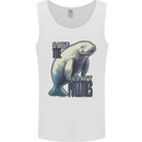 Funny Manatees Save the Floaty Potatoes Mens Vest Tank Top White