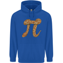 Funny Maths Snake Pi Symbol Mens 80% Cotton Hoodie Royal Blue