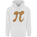 Funny Maths Snake Pi Symbol Mens 80% Cotton Hoodie White