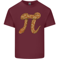Funny Maths Snake Pi Symbol Mens Cotton T-Shirt Tee Top Maroon