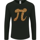 Funny Maths Snake Pi Symbol Mens Long Sleeve T-Shirt Black