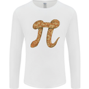 Funny Maths Snake Pi Symbol Mens Long Sleeve T-Shirt White