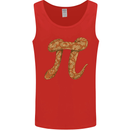 Funny Maths Snake Pi Symbol Mens Vest Tank Top Red
