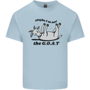 Funny Maybe I'm Not the GOAT Farming Kids T-Shirt Childrens Light Blue