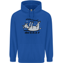 Funny Maybe I'm Not the GOAT Farming Mens 80% Cotton Hoodie Royal Blue