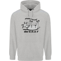 Funny Maybe I'm Not the GOAT Farming Mens 80% Cotton Hoodie Sports Grey