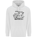 Funny Maybe I'm Not the GOAT Farming Mens 80% Cotton Hoodie White
