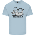 Funny Maybe I'm Not the GOAT Farming Mens Cotton T-Shirt Tee Top Light Blue