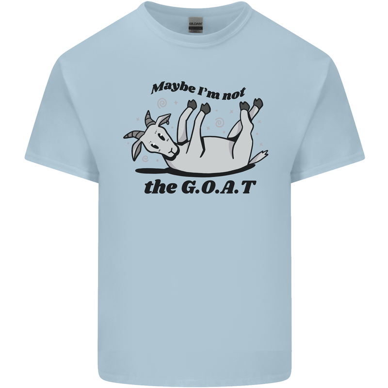 Funny Maybe I'm Not the GOAT Farming Mens Cotton T-Shirt Tee Top Light Blue