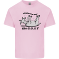 Funny Maybe I'm Not the GOAT Farming Mens Cotton T-Shirt Tee Top Light Pink