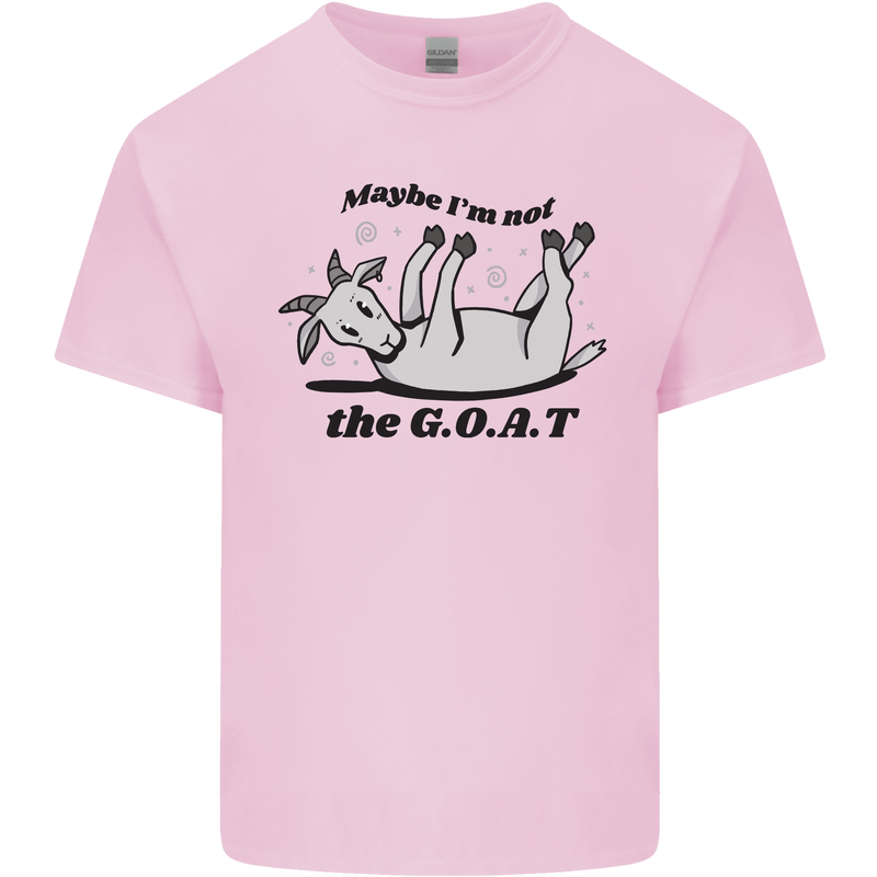 Funny Maybe I'm Not the GOAT Farming Mens Cotton T-Shirt Tee Top Light Pink