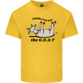 Funny Maybe I'm Not the GOAT Farming Mens Cotton T-Shirt Tee Top Yellow