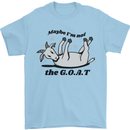 Funny Maybe I'm Not the GOAT Farming Mens T-Shirt 100% Cotton Light Blue