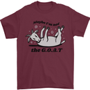 Funny Maybe I'm Not the GOAT Farming Mens T-Shirt 100% Cotton Maroon
