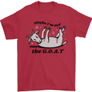 Funny Maybe I'm Not the GOAT Farming Mens T-Shirt 100% Cotton Red