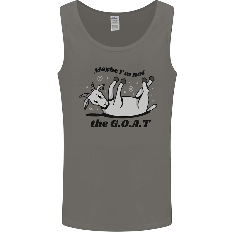 Funny Maybe I'm Not the GOAT Farming Mens Vest Tank Top Charcoal