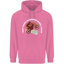 Funny Motocross Scrambling Dirt Bike Motorbike Childrens Kids Hoodie Azalea
