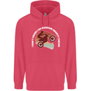 Funny Motocross Scrambling Dirt Bike Motorbike Childrens Kids Hoodie Heliconia