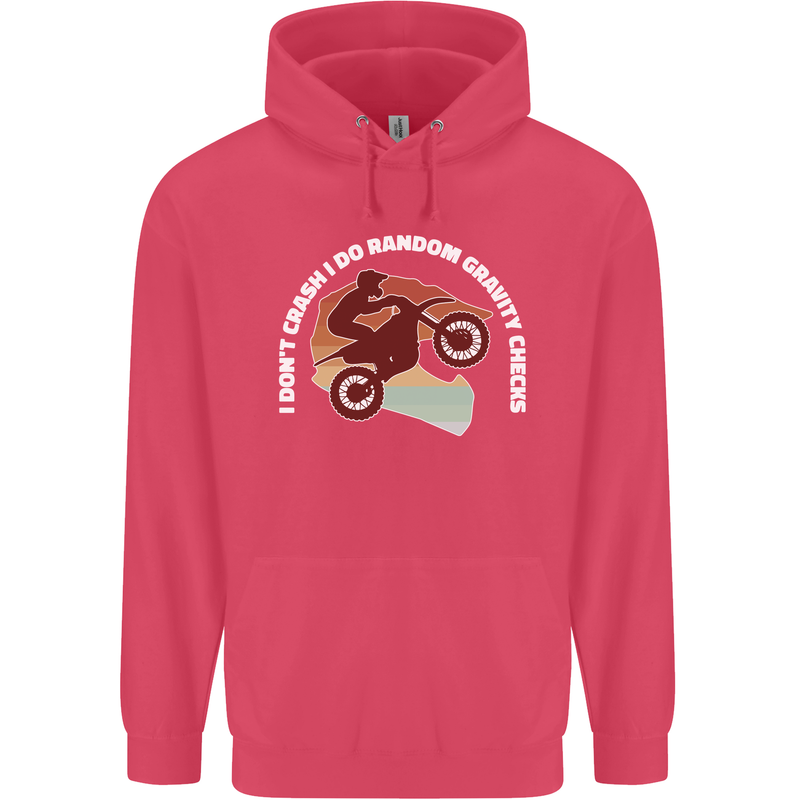 Funny Motocross Scrambling Dirt Bike Motorbike Childrens Kids Hoodie Heliconia
